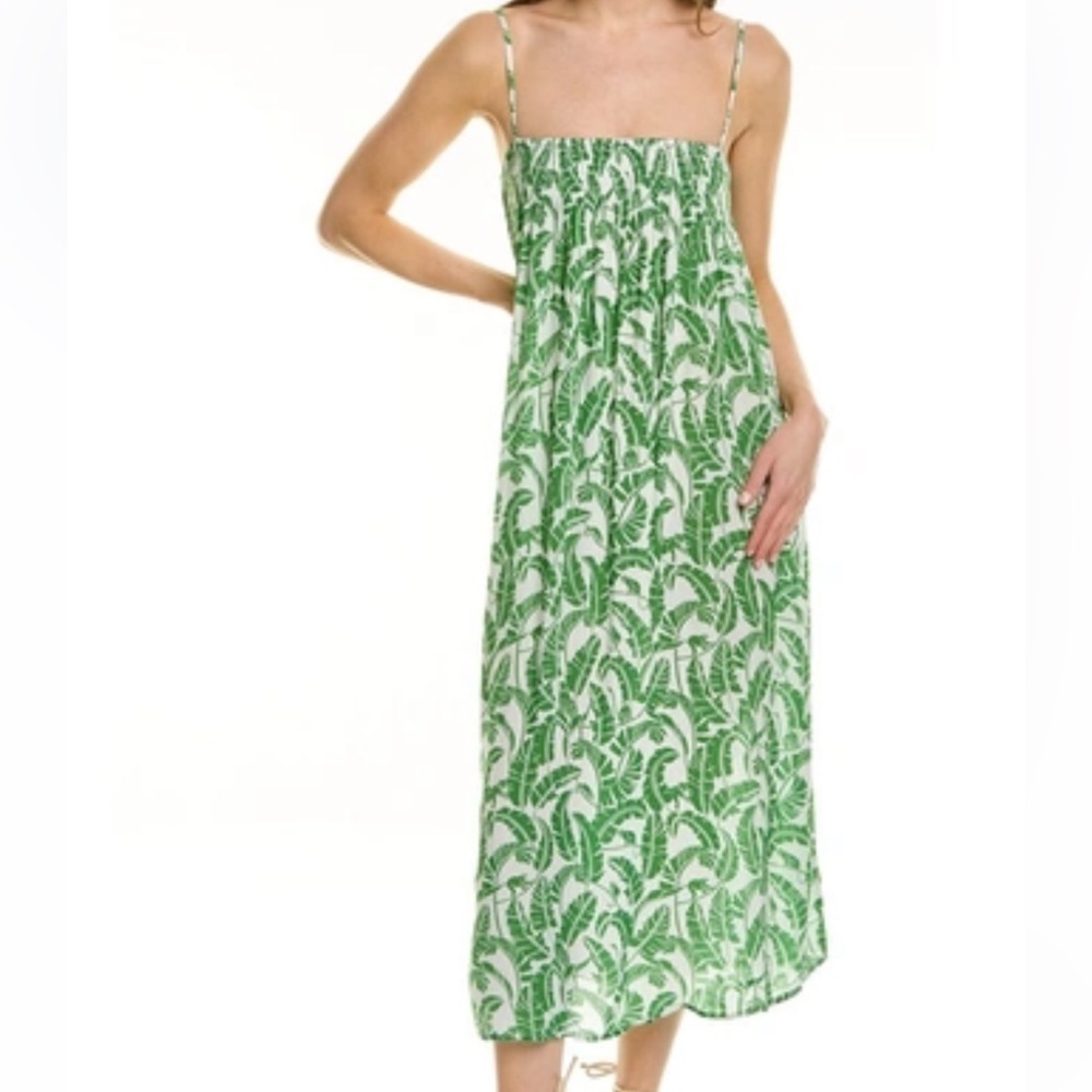 WeWoreWhat Green Leaf Pattern Dress